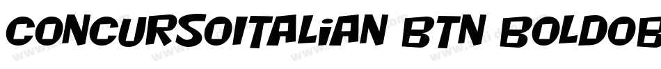 ConcursoItalian BTN BoldOblique字体转换